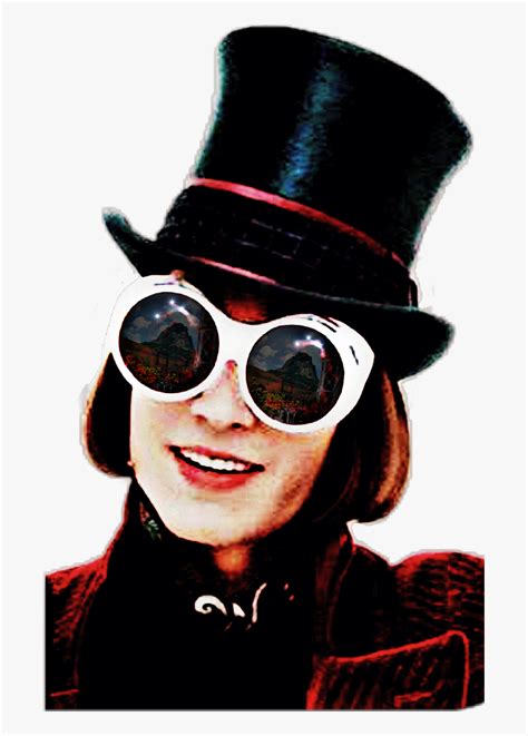 willy wonka with glasses